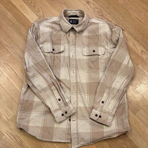Carhartt Beige Checkered Long Sleeve Shirt